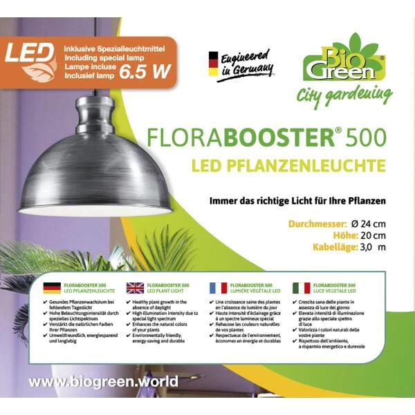 Groeilamp led Florabooster 500 - 6,5W - zink Groeilamp Led Florabooster 500 - 6,5W - Zink -Winkel Voor Plantenzaden En Meststoffen 1677499882 4 600