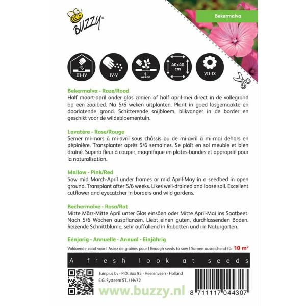 Bekermalva - Lavatera trimestris Bekermalva - Lavatera Trimestris -Winkel Voor Plantenzaden En Meststoffen bekermalva lavatera trimestris 1646840329 396 600