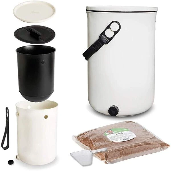 Bokashi Organko 2 compostemmer - 9,6 L Bokashi Organko 2 Compostemmer - 9,6 L -Winkel Voor Plantenzaden En Meststoffen bokashi organko 2 keukencompostemmer 1578151187 1 600