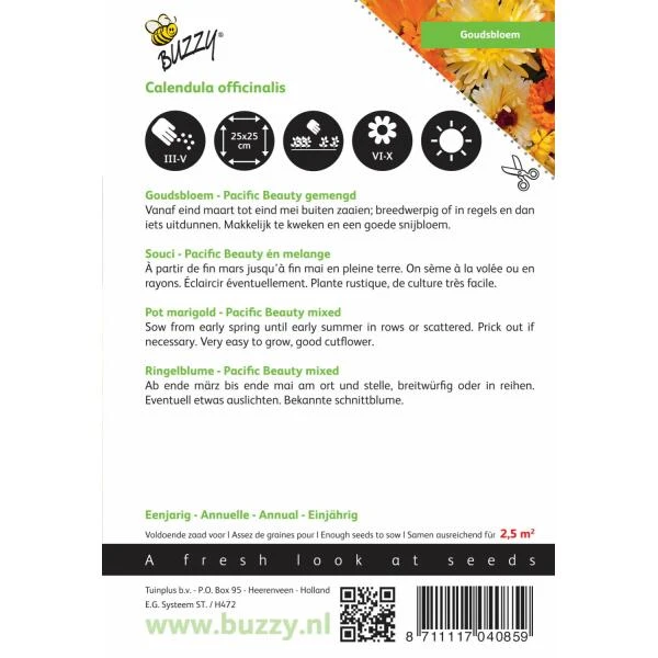 Goudsbloem Pacific Beauty - Calendula officinalis Goudsbloem Pacific Beauty - Calendula Officinalis -Winkel Voor Plantenzaden En Meststoffen goudsbloem pacific beauty calendula officinalis 1646840324 300 600