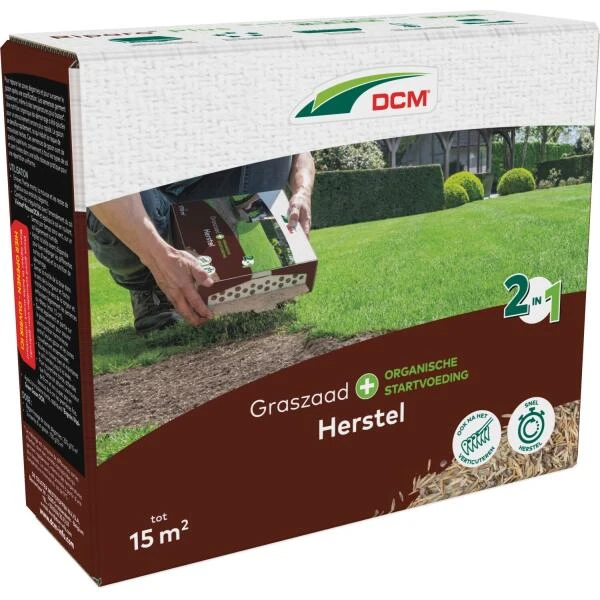 DCM Graszaad voor herstel & doorzaai RIPARO PLUS + organische mest - 15 m² DCM Graszaad Voor Herstel & Doorzaai RIPARO PLUS + Organische Mest - 15 M² -Winkel Voor Plantenzaden En Meststoffen hestelgazon mest 20 m 1484062208 1 600