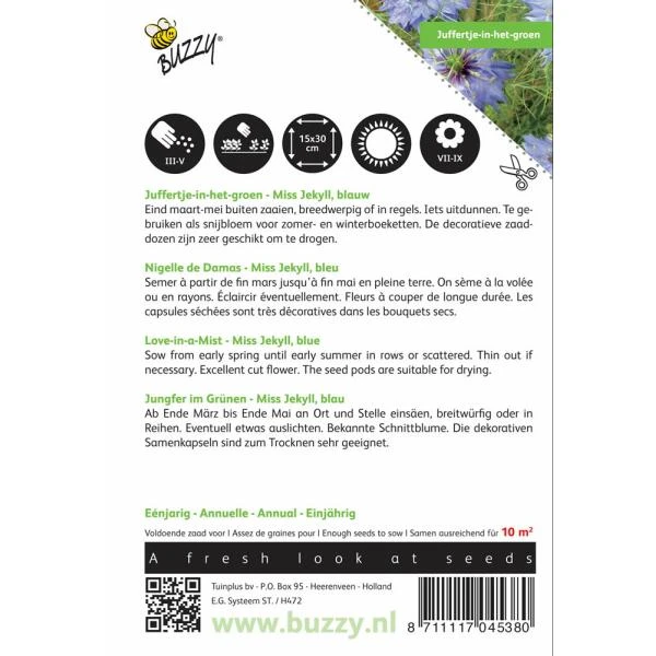 Juffertje int groen Miss Jekyll - Nigella damascena Juffertje Int Groen Miss Jekyll - Nigella Damascena -Winkel Voor Plantenzaden En Meststoffen juffertje int groen miss jekyll nigella damascena 1646840330 418 600