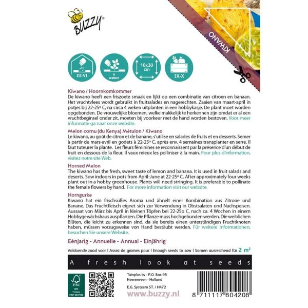 Kiwano of de hoornmeloen (Exoot) Cucumis metuliferus Kiwano Of De Hoornmeloen (Exoot) Cucumis Metuliferus -Winkel Voor Plantenzaden En Meststoffen kiwano of de hoornmeloen exoot cucumis metuliferus 1646840339 616 600