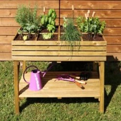Moestuinbak 108 L Verhoogd - 100 × 60 × 80 Cm -Winkel Voor Plantenzaden En Meststoffen moestuinbak kub verhoogd 1561757194 1 600