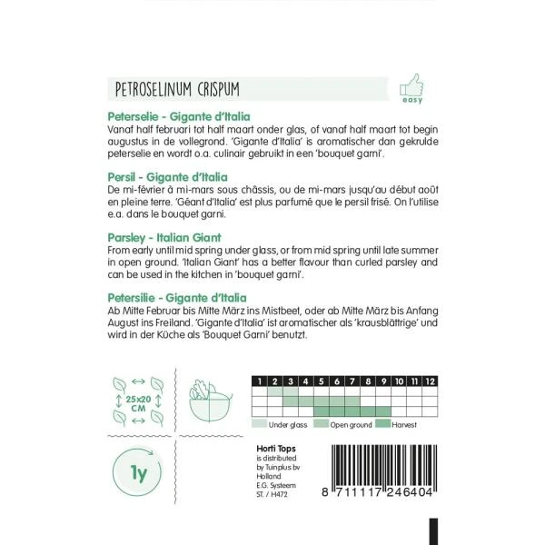 Peterselie Gigante dItalia - Petroselinum crispum Peterselie Gigante DItalia - Petroselinum Crispum -Winkel Voor Plantenzaden En Meststoffen peterselie gigante ditalia petroselinum crispum 1646840353 895 600