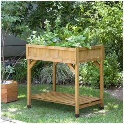 Vegtrug Kruidentafel 58 × 78 × 80 Cm - Naturel -Winkel Voor Plantenzaden En Meststoffen plantentafel kruidentafel 1540759277 1 600