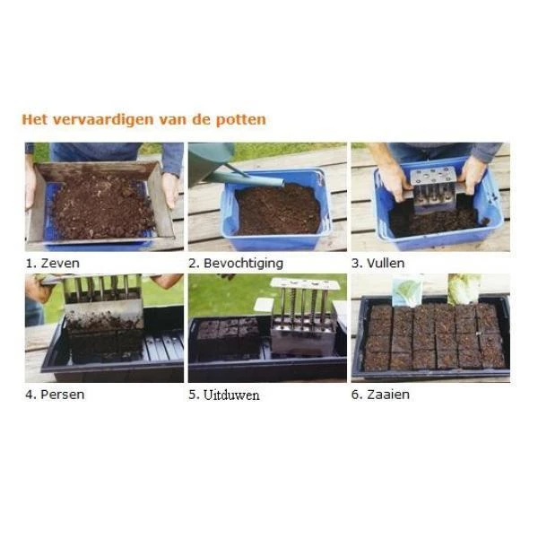 Gegalvaniseerde pottenpers - 5 potjes van 38 mm Gegalvaniseerde Pottenpers - 5 Potjes Van 38 Mm -Winkel Voor Plantenzaden En Meststoffen pottenpers 5 x 38 mm 1484055151 2 600
