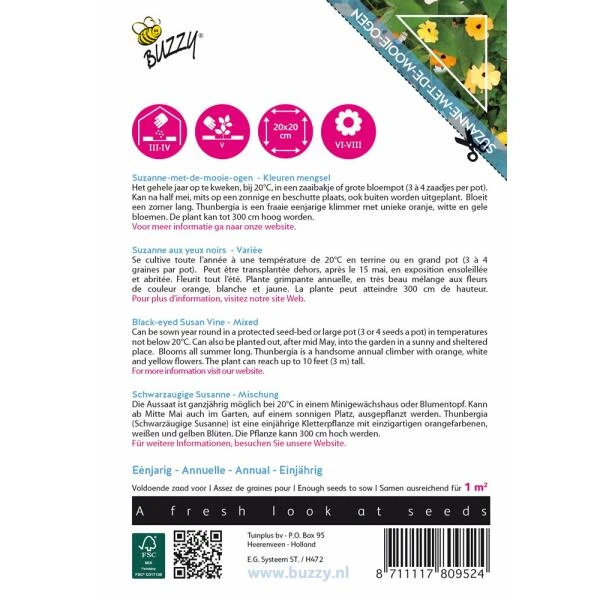 Suzanne met de mooie ogen - Thunbergia alata (klimmer) Suzanne Met De Mooie Ogen - Thunbergia Alata (klimmer) -Winkel Voor Plantenzaden En Meststoffen suzanne met de mooie ogen thunbergia alata klimmer 1646840343 682 600