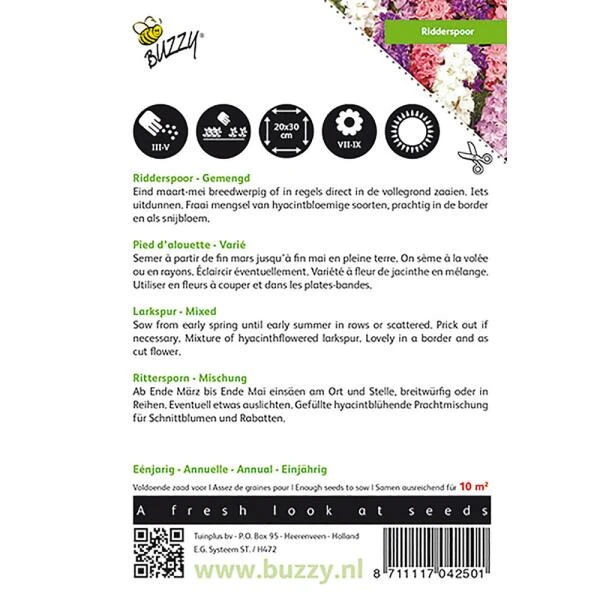 Valse ridderspoor - Delphinium ajacis Valse Ridderspoor - Delphinium Ajacis -Winkel Voor Plantenzaden En Meststoffen valse ridderspoor delphinium ajacis 1646840326 344 600