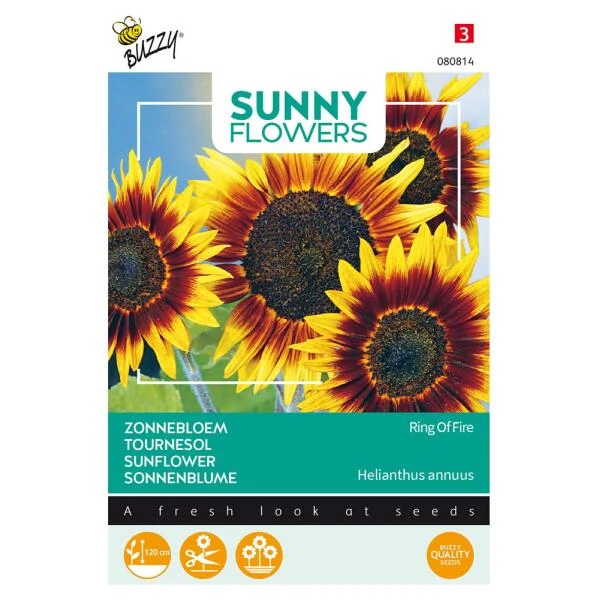 Zonnebloem Ring of Fire - Helianthus annuus (Sunflowers) Zonnebloem Ring Of Fire - Helianthus Annuus (Sunflowers) -Winkel Voor Plantenzaden En Meststoffen zonnebloem ring of fire helianthus annuus sunflowers 1646840318 165 600